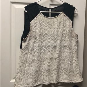 Black and white blouse